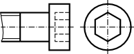 Śruba gwiazdkowa z gniazdem sześciokątnym <b>PN-87/M-82302</b>.